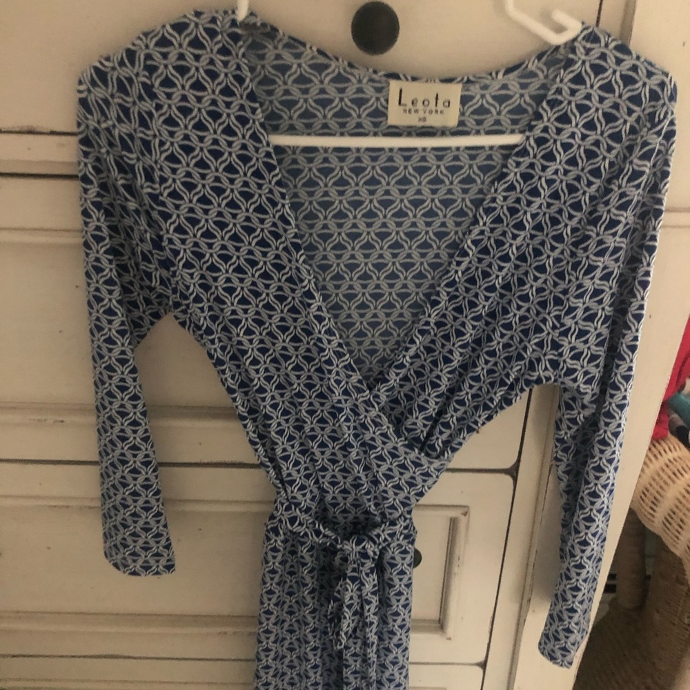 Leota faux wrap dress